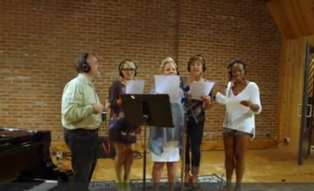 11-12-2014 10-05-42 am - bootleg betty Bette, Marc Shaiman, the girls sing Mr. Sandman