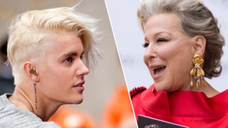 Justin Bieber Called Bette Midler “Britt Meddler†And Hopefully This Is The Start Of An Amazing Feud bieber-midler-946